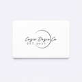 White Cozie Dozie Co. Est 2025 digital gift card featuring the minimalist circular logo design on a light background.