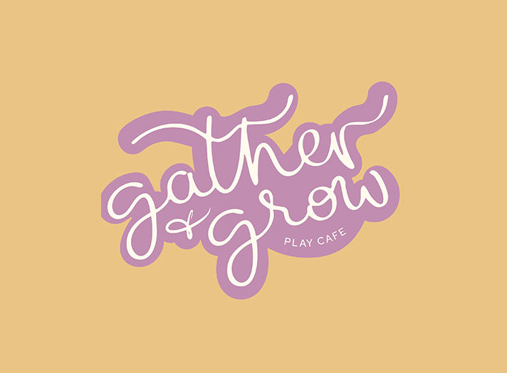 Gather and Grow Play Cafè logo for Cozie Dozie retail partner in Gladstone, Queensland.